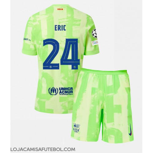 Camisa de Futebol Barcelona Eric Garcia #24 Equipamento Alternativo Infantil 2024-25 Manga Curta (+ Calças curtas)